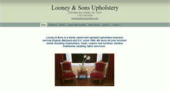 Desktop Screenshot of looneyandsonsupholstery.com