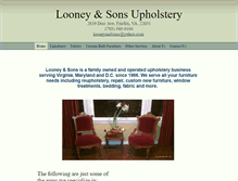 Tablet Screenshot of looneyandsonsupholstery.com